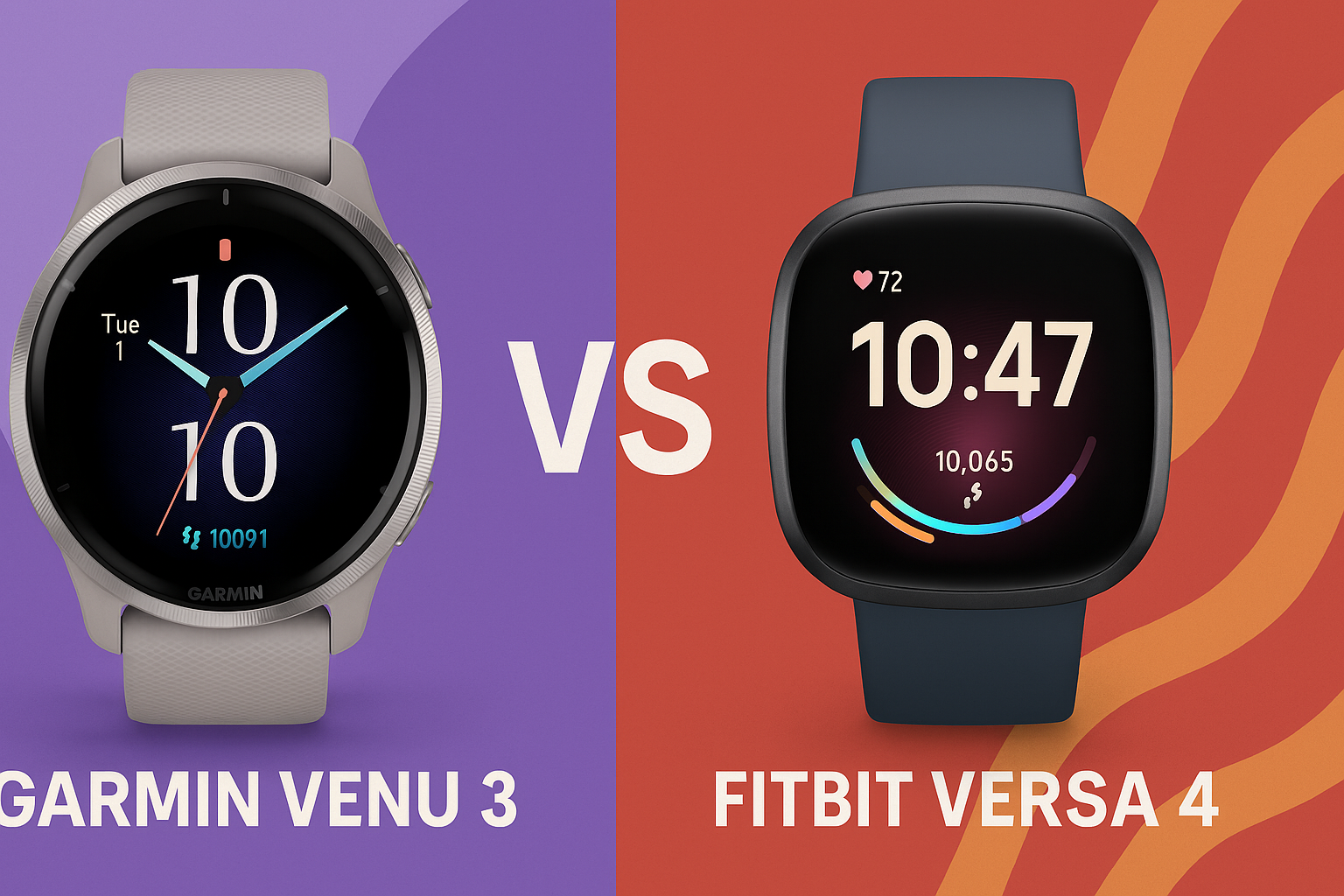 Garmin Venu 3 vs Fitbit Versa 4: ¿Cuál es el Mejor Smartwatch para Ti en 2025?